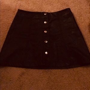 forever 21 button up mini skirt